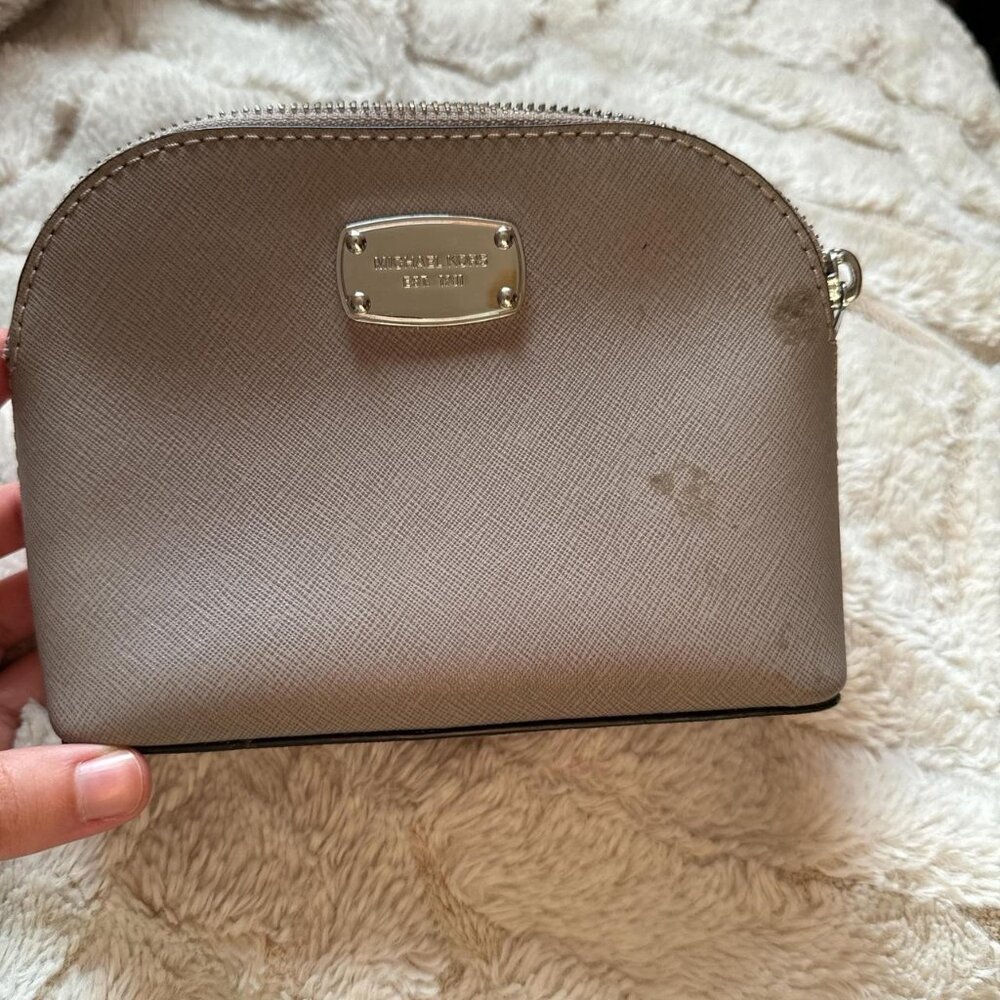 Grey Michael Kors Makeup Pouch